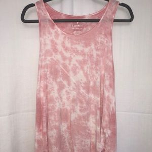 American Eagle Favorite Tank Pink Tie-Dye